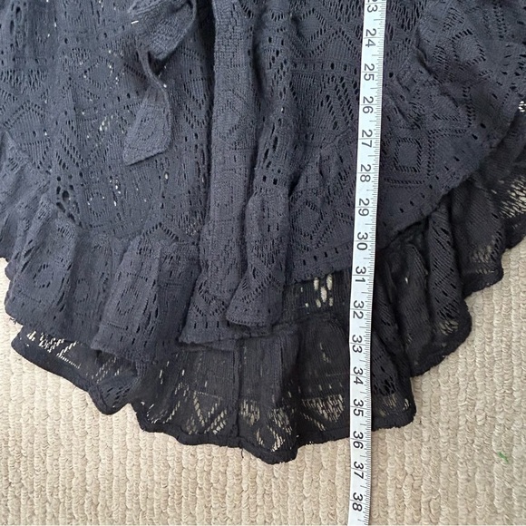 Boho Soul Black Lace Ruffle Waist Tie Coverup, NWT - Picture 15 of 15